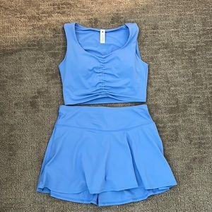 Matching Blue Workout Set